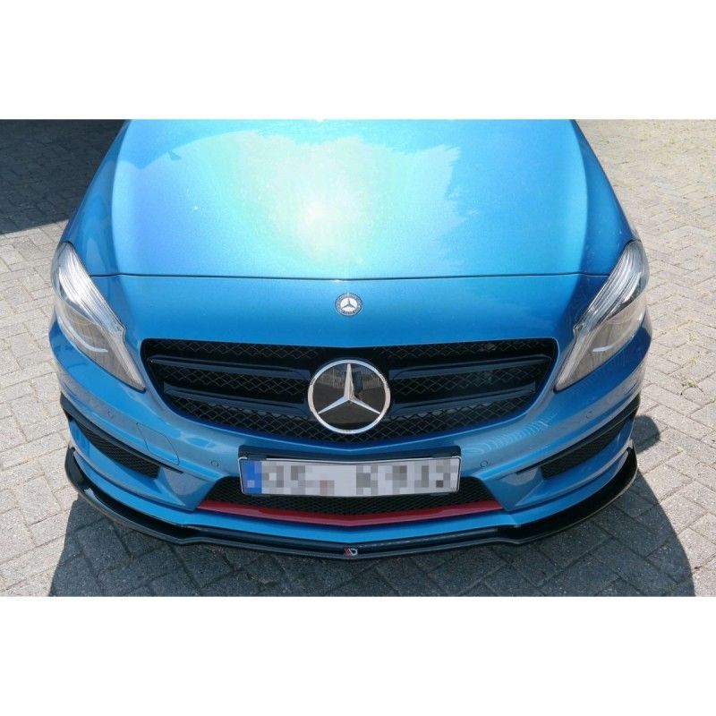 Maxton FRONT SPLITTER MERCEDES-BENZ W176 AMG-LINE PREFACE Gloss Black, CLASSE A