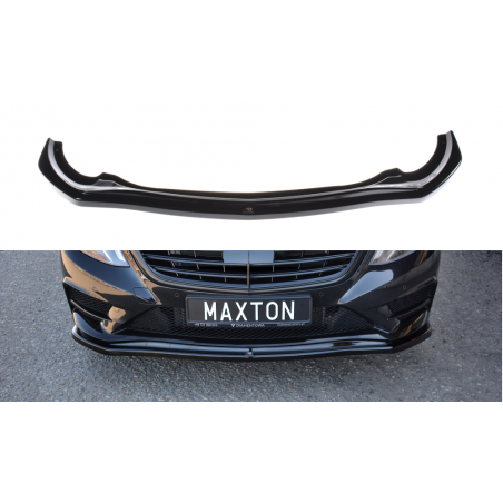 Maxton FRONT SPLITTER V.1 MERCEDES-BENZ S-CLASS AMG-LINE W222 Gloss Black, CLASSE S W221