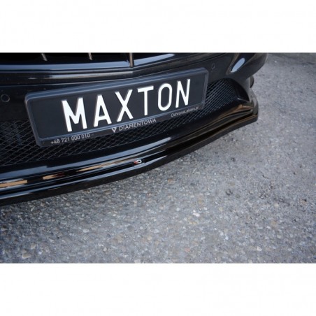 Maxton FRONT SPLITTER V.1 MERCEDES-BENZ S-CLASS AMG-LINE W222 Gloss Black, CLASSE S W221