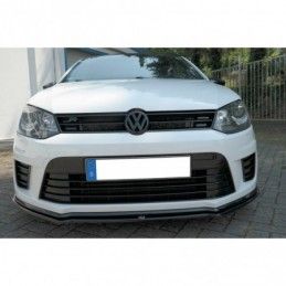 Maxton FRONT SPLITTER VOLKSWAGEN POLO MK5 R WRC Gloss Black, Polo Mk5 6R