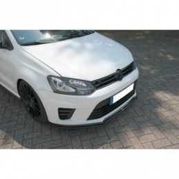 Maxton FRONT SPLITTER VOLKSWAGEN POLO MK5 R WRC Gloss Black, Polo Mk5 6R