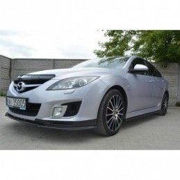 Maxton FRONT SPLITTER MAZDA 6 MK2 SPORT HATCH (GH-SERIES) PREFACE Gloss Black, mazda 6