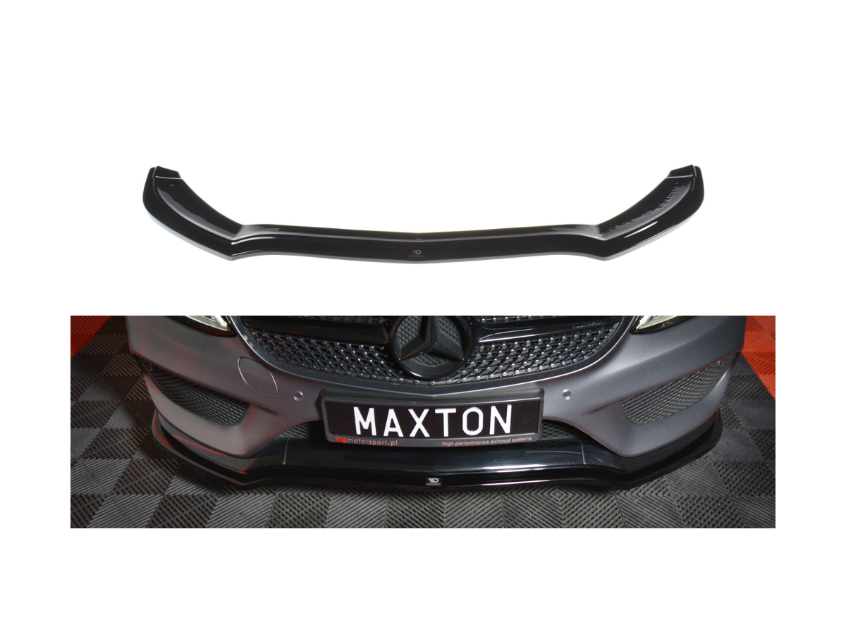 FRONT SPLITTER V.1 MERCEDES- BENZ C-CLASS W205 COUPE AMG-LINE Gloss Black