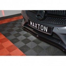 Maxton FRONT SPLITTER V.1 MERCEDES- BENZ C-CLASS W205 COUPE AMG-LINE Gloss Black, W205