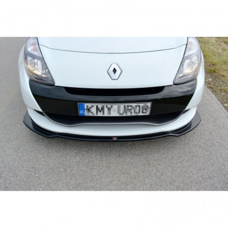 Maxton FRONT SPLITTER V.1 RENAULT CLIO MK3 RS FACELIFT Gloss Black, Clio III