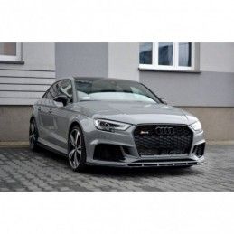 Maxton Front Splitter V.1 Audi RS3 8V FL Sedan Gloss Black, A3/S3/RS3 8V