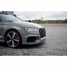 Maxton Front Splitter V.1 Audi RS3 8V FL Sedan Gloss Black, A3/S3/RS3 8V