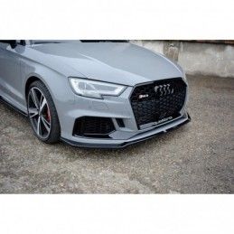 Maxton Front Splitter V.2 Audi RS3 8V FL Sedan Gloss Black, A3/S3/RS3 8V