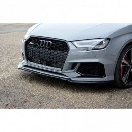 Maxton Front Splitter V.2 Audi RS3 8V FL Sedan Gloss Black, A3/S3/RS3 8V