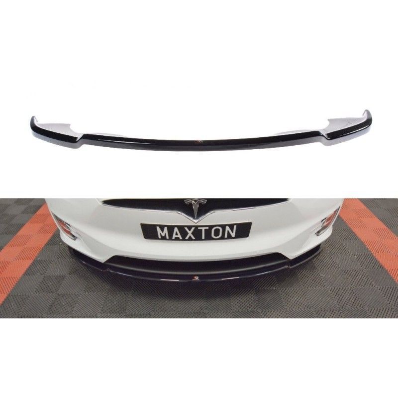 Maxton FRONT SPLITTER V.1 TESLA MODEL X Gloss Black, Tesla