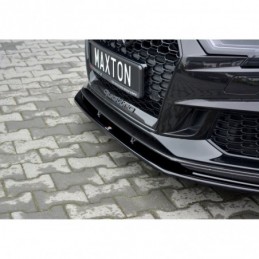 Maxton Front Splitter V.1 Audi RS3 8V FL Sportback Gloss Black, A3/S3/RS3 8V