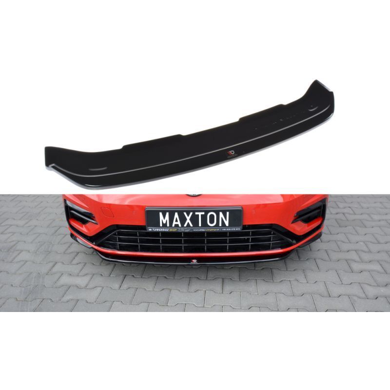 Maxton Front Splitter V.5 VW Golf 7 R / R-Line Facelift Gloss Black, Golf 7