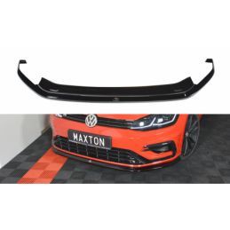 Maxton Front Splitter V.6 VW Golf 7 R / R-Line Facelift Gloss Black, Golf 7