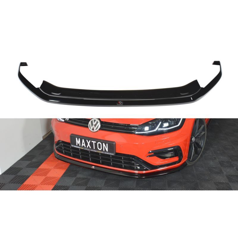 Maxton Front Splitter V.6 VW Golf 7 R / R-Line Facelift Gloss Black, Golf 7