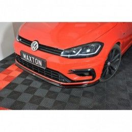 Maxton Front Splitter V.6 VW Golf 7 R / R-Line Facelift Gloss Black, Golf 7