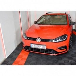 Maxton Front Splitter V.7 VW Golf 7 R / R-Line Facelift Gloss Black, Golf 7