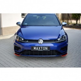 Maxton Front Splitter V.8 VW Golf 7 R / R-Line Facelift Gloss Black, Golf 7