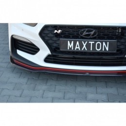 Maxton Front Splitter V.2 Hyundai I30 N Mk3 Hatchback / Fastback Gloss Black, Hyundai