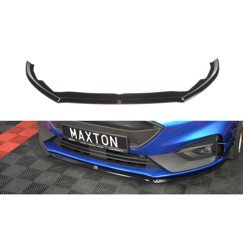 Maxton Front Splitter V.3 Ford Focus ST / ST-Line Mk4 Gloss Black, Focus Mk4 / ST-Line