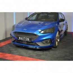 Maxton Front Splitter V.4 Ford Focus ST / ST-Line Mk4 Gloss Black, Focus Mk4 / ST-Line