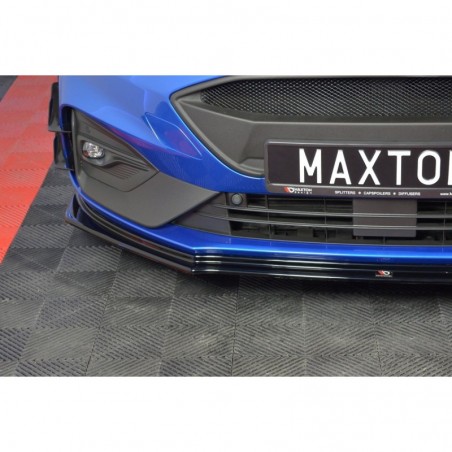 Maxton Front Splitter V.5 Ford Focus ST / ST-Line Mk4 Gloss Black, Focus Mk4 / ST-Line