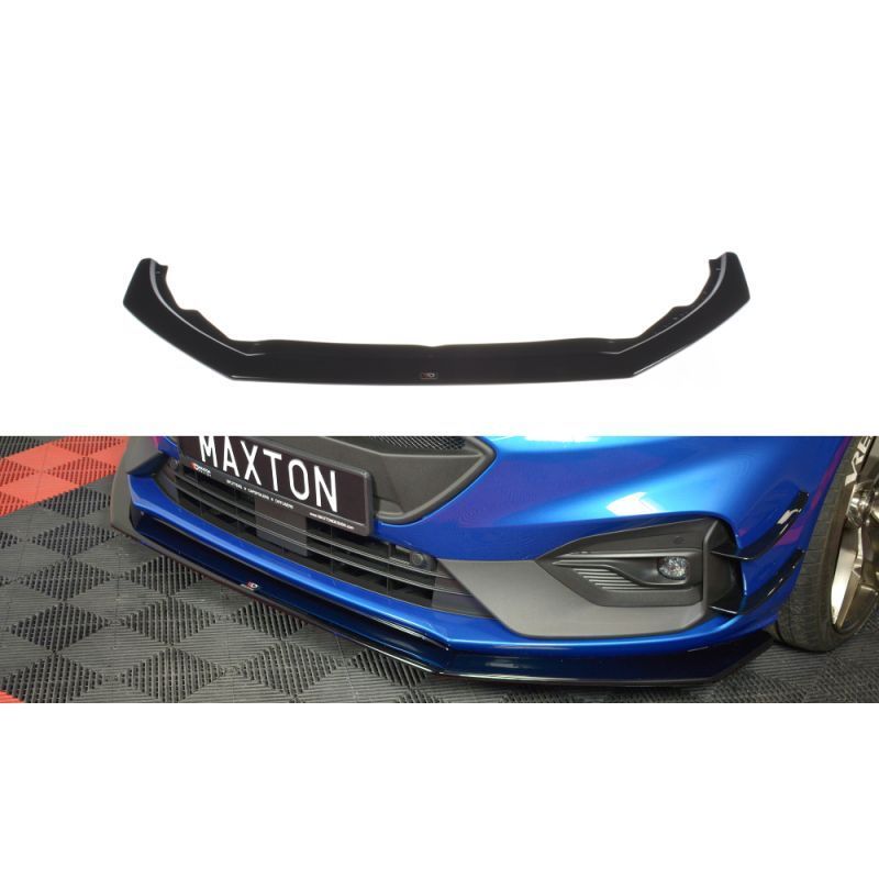 Maxton Front Splitter V.6 Ford Focus ST / ST-Line Mk4 Gloss Black, Focus Mk4 / ST-Line