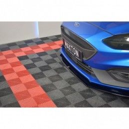 Maxton Front Splitter V.6 Ford Focus ST / ST-Line Mk4 Gloss Black, Focus Mk4 / ST-Line