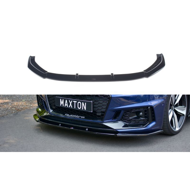 Maxton Front Splitter V.1 Audi RS4 B9 Gloss Black, A4 B9