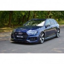 Maxton Front Splitter V.1 Audi RS4 B9 Gloss Black, A4 B9