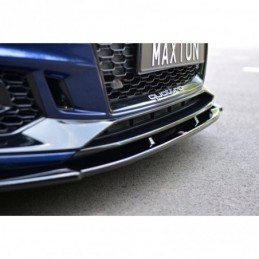 Maxton Front Splitter V.1 Audi RS4 B9 Gloss Black, A4 B9
