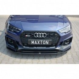 Maxton Front Splitter V.2 Audi RS4 B9 Gloss Black, A4 B9