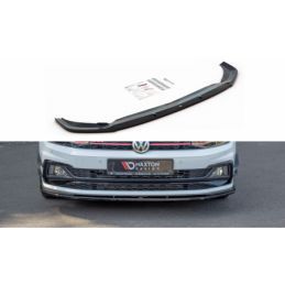 Maxton FRONT SPLITTER V.1 VW POLO MK6 GTI Gloss Black, Polo Mk6