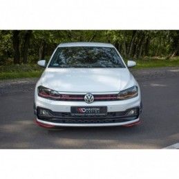 Maxton FRONT SPLITTER V.5 VW POLO MK6 GTI Gloss Black, Polo Mk6