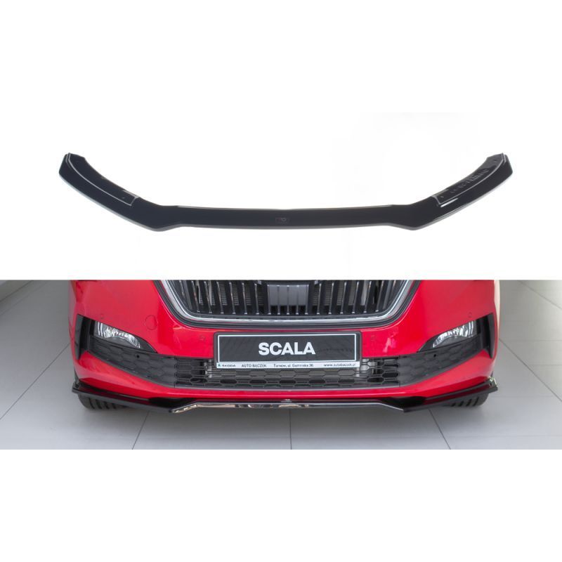 Maxton Front Splitter V.2 Skoda Scala Gloss Black, Scala