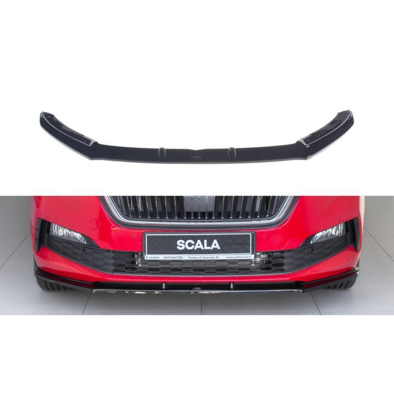 Maxton Front Splitter V.1 Skoda Scala Gloss Black, Scala