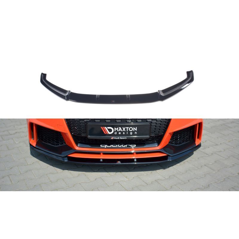 Maxton Front Splitter V.2 Audi TT RS 8S Gloss Black, TT Mk3 8S