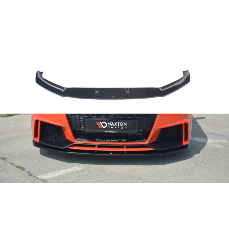 Maxton Front Splitter V.1 Audi TT RS 8S Gloss Black, TT Mk3 8S