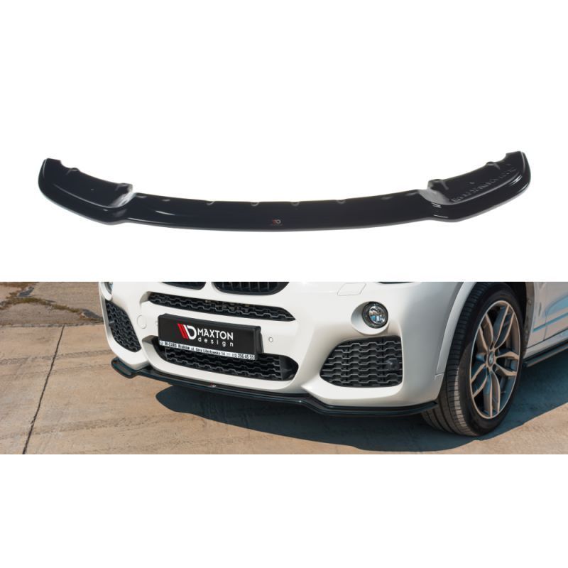 Maxton FRONT SPLITTER for BMW X3 F25 M-Pack Facelift Gloss Black, X3 F25