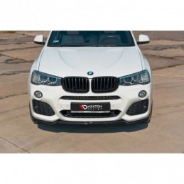 Maxton FRONT SPLITTER for BMW X3 F25 M-Pack Facelift Gloss Black, X3 F25