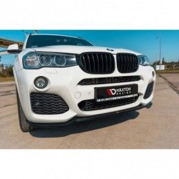 Maxton FRONT SPLITTER for BMW X3 F25 M-Pack Facelift Gloss Black, X3 F25