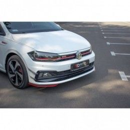 Maxton FRONT SPLITTER V.5 VW POLO MK6 GTI RED, Polo Mk6