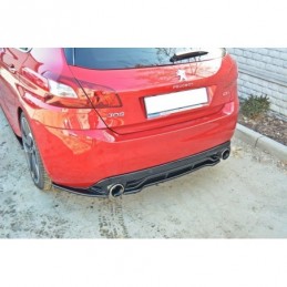 Maxton CENTRAL REAR SPLITTER PEUGEOT 308 II GTI (with vertical bars) Gloss Black, 308