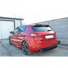 Maxton CENTRAL REAR SPLITTER PEUGEOT 308 II GTI (with vertical bars) Gloss Black, 308