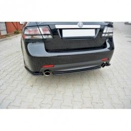 Maxton CENTRAL REAR SPLITTER Saab 9-3 Aero Mk2 Facelift Gloss Black, SAAB