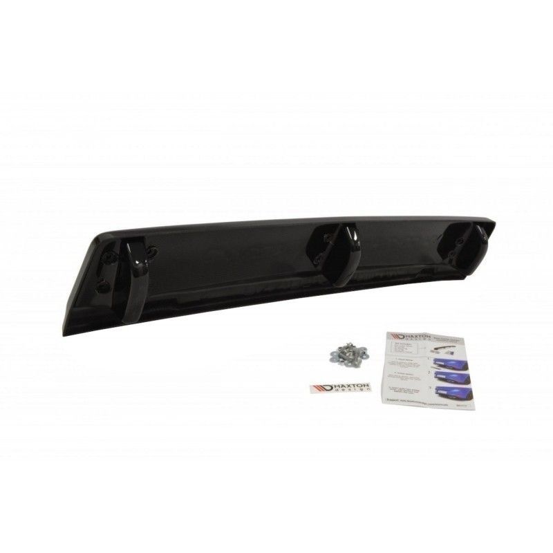 Maxton CENTRAL REAR SPLITTER VW GOLF VII R (with vertical bars) Gloss Black, Golf 7