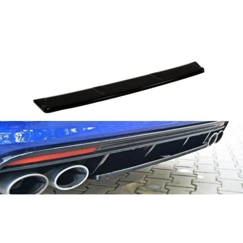 Maxton CENTRAL REAR SPLITTER VW GOLF MK7 R ESTATE (without a vertical bar) Gloss Black, Golf 7