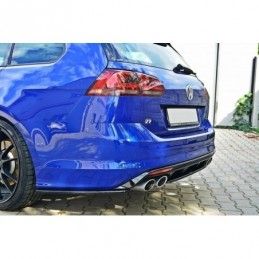 Maxton CENTRAL REAR SPLITTER VW GOLF MK7 R ESTATE (without a vertical bar) Gloss Black, Golf 7