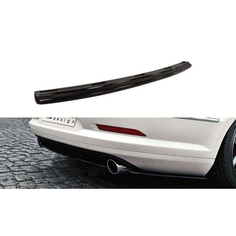 Maxton CENTRAL REAR SPLITTER VW Passat CC R36 RLINE (Preface) (without vertical bars) Gloss Black, Passat CC