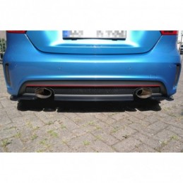 Maxton CENTRAL REAR SPLITTER (WITHOUT VERTICAL BARS) MERCEDES-BENZ W176 AMG-LINE PREFACE Gloss Black, CLASSE A