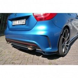 Maxton CENTRAL REAR SPLITTER (WITHOUT VERTICAL BARS) MERCEDES-BENZ W176 AMG-LINE PREFACE Gloss Black, CLASSE A